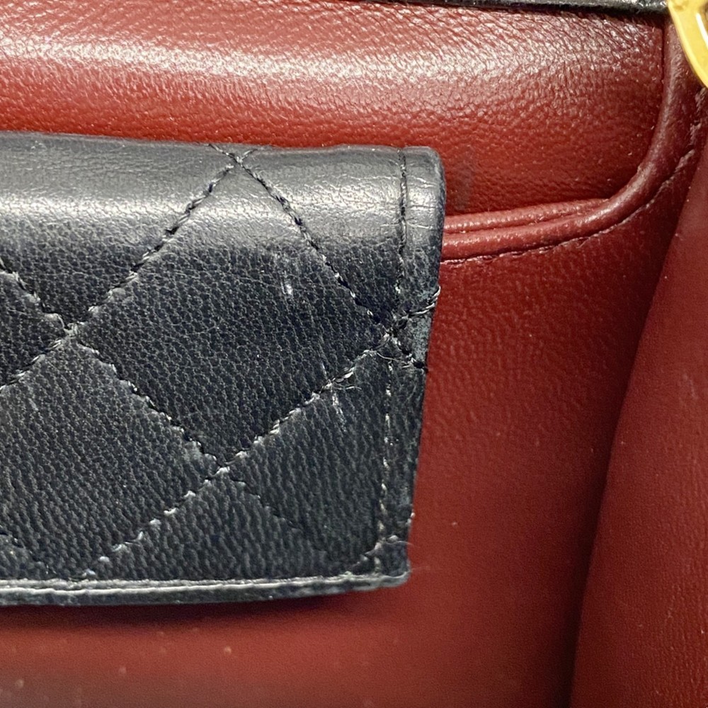 CHANEL Black Lambskin Leather Shoulder Bag - Picture 7 of 13